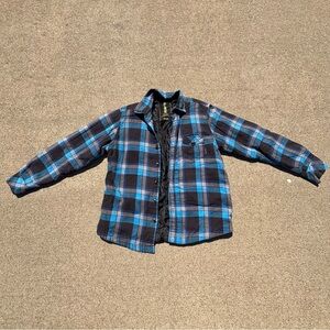 Billabong Blue and Black Flannel Jacket